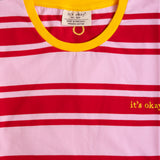TINY STRIPED T-SHIRT - PINK & RED