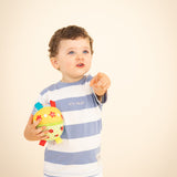 TINY STRIPED T-SHIRT- BLUE/ ECRU