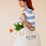 ORGANIC STRIPED T-SHIRT - BLUE/ECRU