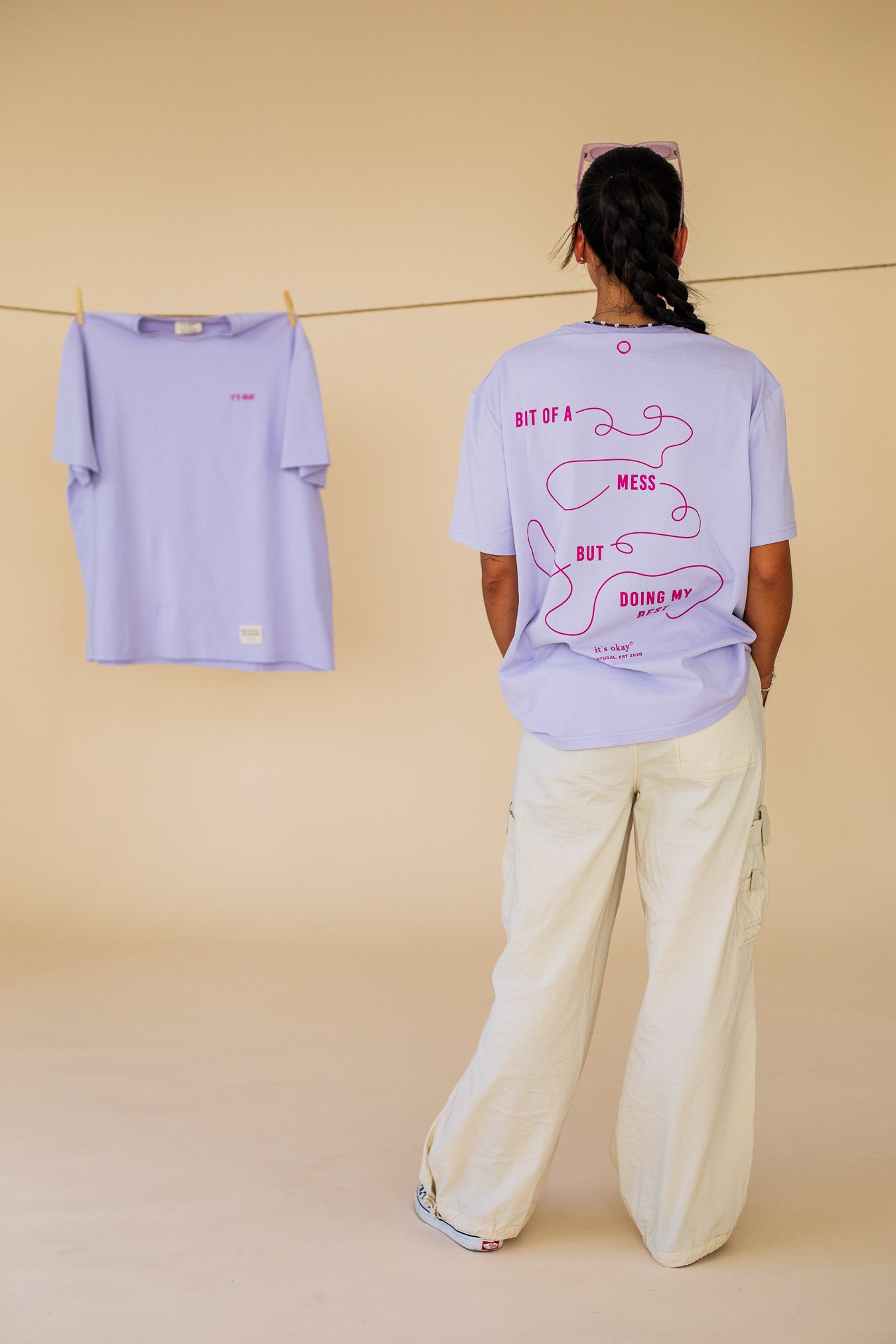 ORGANIC T-SHIRT - LILAC MESS