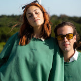 Organic crewneck made in Portugal, exclusive design. Exterior label: based on respect, self-love & love for one another. Pt: camisola em algodão orgânico produzida em portugal com design exclusivo, etiqueta exterior. 2xl to 3xl