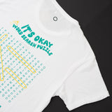 It's okay word puzzle t-shirt - wear it with pride. Find all the words!  This tee will give you confidence and strength. Organic cotton, exclusive design made in Portugal, screen printed. (Pt. t-shirts algodão orgânico com serigrafia. produzida em portugal. design exclusivo. Esta t-shirts transmite confiança e força a quem a utiliza.